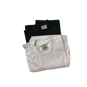 Pro Club Heavyweight 4XLT Black & White Cotton T-Shirts Bundle Of 2